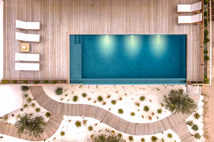 Infinity pool from above